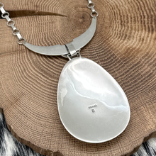 Load image into Gallery viewer, Native American Navajo Sterling & Sleeping Beauty Turquoise Pendant Necklace