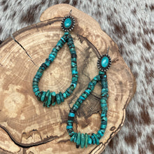 Load image into Gallery viewer, 1940s FRED HARVEY ERA Sterling Silver & Turquoise Earrings Hubei Jaclas Added