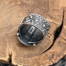 Load image into Gallery viewer, FLOYD PARKHURST Navajo Sterling Silver & Birdseye Turquoise Statement Ring 13