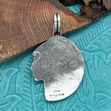Load image into Gallery viewer, BUFFALO DANCER Taos Pueblo Sterling Silver Native American Chief Head Pendant