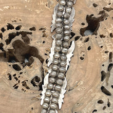 Load image into Gallery viewer, 1970s NAVAJO Sterling Silver Turquoise & Coral Chip Inlay Peyote Bird Necklace