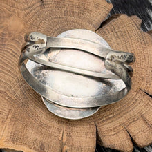 Load image into Gallery viewer, 1960s Native American NAVAJO Sterling & Crazy Lace Agate Cuff Bracelet Leaves