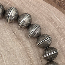 Load image into Gallery viewer, 1970s Native American NAVAJO Silver Turquoise Naja Necklace Morgan Dollar Coins