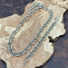 Load image into Gallery viewer, CAROLYN POLLACK Sterling Silver Necklace & Bracelet Set Heavy Plain Twist Links