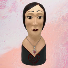 Load image into Gallery viewer, 1990s SOUTHWEST STYLE Sterling Silver Rhodochrosite Cabochon Pendant Signed Inca