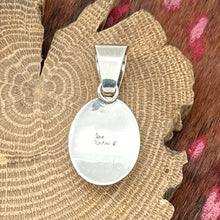 Load image into Gallery viewer, 1990s SOUTHWEST STYLE Sterling Silver Rhodochrosite Cabochon Pendant Signed Inca