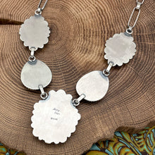 Load image into Gallery viewer, MARY ELLEN PEASE Navajo Sterling Silver & Armenian Turquoise 5-Station Necklace