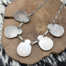 Load image into Gallery viewer, 1960s Native American NAVAJO Sterling & Kingman Turquoise 5-Station Necklace