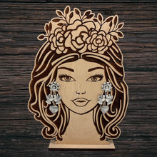 Load image into Gallery viewer, FEDERICO JIMENEZ Sterling Silver Floral Love Birds Heart Statement Post Earrings