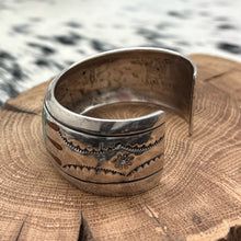 Load image into Gallery viewer, DELVIN NELSON Navajo Sterling Turquoise & Coral Chip Inlay Cuff Bracelet Wings