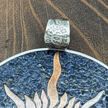 Load image into Gallery viewer, 1960s MEXICO Sterling Brass Copper With Lapis Chip Inlay Reversible Sun Pendant