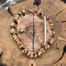 Load image into Gallery viewer, 1990s SOUTHWEST STYLE Faux Antler & Block Turquoise Freeform Shape Belt Buckle
