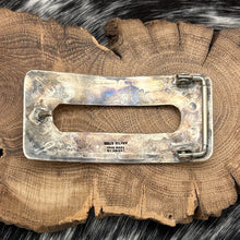 Load image into Gallery viewer, 1940s NATIVE AMERICAN Solid Silver & Turquoise Belt Buckle With New Hardware