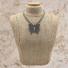 Load image into Gallery viewer, HERMAN SMITH Navajo Sterling Silver Statement Butterfly Pin Or Pendant Stampings