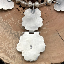 Load image into Gallery viewer, THE NAVAJO HOGAN Carl Luthey Sterling Persian Turquoise & Coral Cameo Necklace