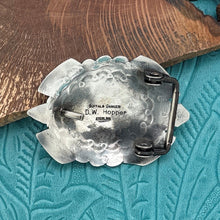 Load image into Gallery viewer, BUFFALO DANCER Taos Pueblo Sterling Silver & Turquoise Turtle Belt Buckle