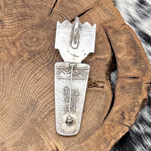 Load image into Gallery viewer, 2009 JOEL PAJARITO Santo Domingo Tufa Cast Silver Turquoise Corn Maiden Pendant