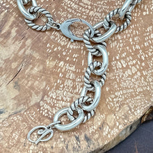 Load image into Gallery viewer, CAROLYN POLLACK Sterling Silver Necklace & Bracelet Set Heavy Plain Twist Links
