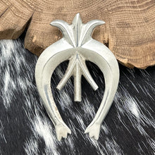 Load image into Gallery viewer, SADIE RANDOLPH Navajo Sandcast Silver Statement Naja Pin/Pendant Signed R