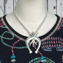 Load image into Gallery viewer, SADIE RANDOLPH Navajo Sandcast Silver Statement Naja Pin/Pendant Signed R