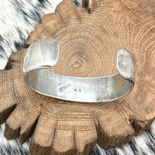 Load image into Gallery viewer, KIRK SMITH Native American Navajo Sterling Silver Elegant Stacker Cuff Bracelet