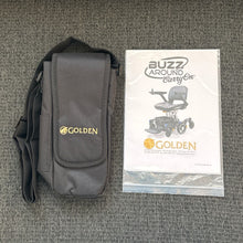 Load image into Gallery viewer, GOLDEN TECHNOLOGIES BuzzAround CarryOn Folding Power Chair Model GP130 Red Blue
