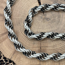 Load image into Gallery viewer, 1980s STERLING SILVER Large Openwork Rope Statement Necklace 27.25" 132 Grams