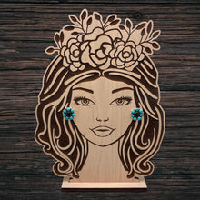 Load image into Gallery viewer, FEDERICO JIMENEZ Sterling Silver Turquoise & Onyx Cluster Flower Post Earrings