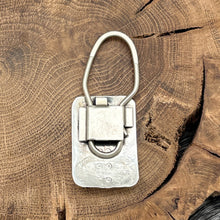 Load image into Gallery viewer, Native American NAVAJO Sterling Silver Rectangular Keychain Diamond Stampings