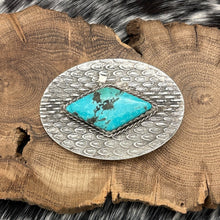 Load image into Gallery viewer, 1990s Native American NAVAJO Contemporary Sterling & Turquoise Concho Belt Set