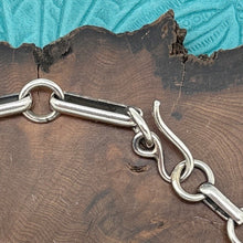 Load image into Gallery viewer, BUFFALO DANCER Taos Pueblo Sterling Silver & Turquoise Heart Station Necklace