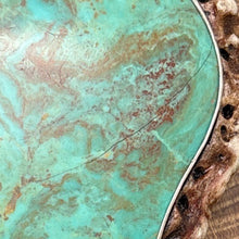 Load image into Gallery viewer, 1990s SOUTHWEST STYLE Faux Antler & Block Turquoise Freeform Shape Belt Buckle