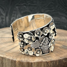 Load image into Gallery viewer, THE BOYZ SILVER Mexico Sterling Silver Cuff Bracelet 3-D Butterflies & Flowers