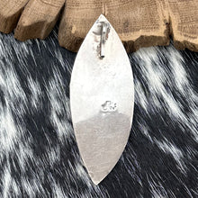 Load image into Gallery viewer, 1950s Native American NAVAJO Sterling Silver & Coral Marquise Enhancer Pendant