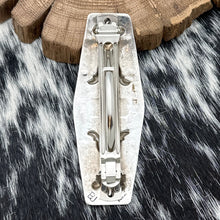 Load image into Gallery viewer, 1980s Native American NAVAJO Sterling Silver Repousse Statement Barrette Flower