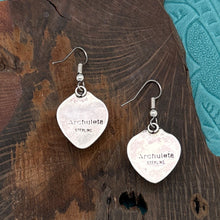 Load image into Gallery viewer, BUFFALO DANCER Taos Pueblo Sterling Silver & Turquoise Heart Dangle Earrings