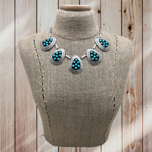 Load image into Gallery viewer, 1960s Native American NAVAJO Sterling & Kingman Turquoise 5-Station Necklace
