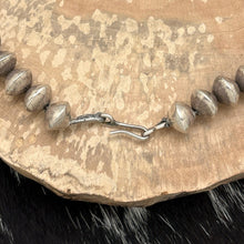 Load image into Gallery viewer, 1960s Native American NAVAJO Sterling Squash Blossom Necklace Turquoise Naja