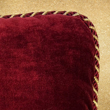 Load image into Gallery viewer, 1990s RAYMOND WAITES Set Of 4 Burgundy & Green Reversible Velour Accent Pillows