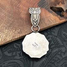Load image into Gallery viewer, LEANDER TAHE Navajo Sterling Silver 3-D Rose Pendant With Large Decorative Bail