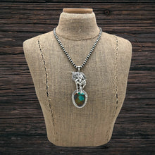 Load image into Gallery viewer, SOM'S BALI Sterling Silver Hubei Turquoise Horse Pendant Flowing Mane & Tail