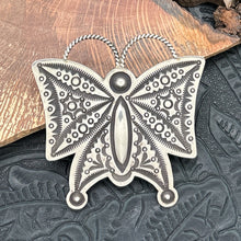 Load image into Gallery viewer, HERMAN SMITH Navajo Sterling Silver Statement Butterfly Pin Or Pendant Stampings