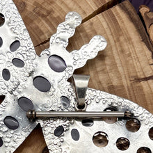 Load image into Gallery viewer, FEDERICO JIMENEZ Sterling Silver & Amethyst Encrusted Statement Dragonfly Brooch