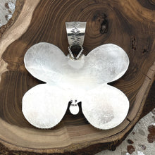 Load image into Gallery viewer, ROSELLA PAXTON Navajo Sterling & Hubei Turquoise Butterfly Pendant Rounded Wings