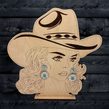 Load image into Gallery viewer, Native American NAVAJO Sterling & Kingman Turquoise Double Concho Post Earrings