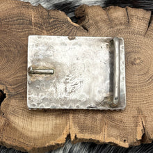 Load image into Gallery viewer, 1960s Native American NAVAJO Sterling Silver Belt Buckle Block Turquoise Added