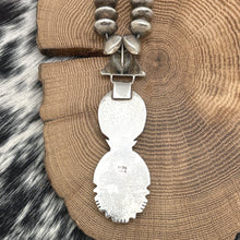 Load image into Gallery viewer, WILSON PADILLA Navajo Sterling Silver & Turquoise Pendant Necklace Saucer Beads