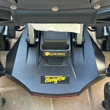 Load image into Gallery viewer, GOLDEN TECHNOLOGIES BuzzAround CarryOn Folding Power Chair Model GP130 Red Blue