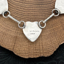 Load image into Gallery viewer, BUFFALO DANCER Taos Pueblo Sterling Silver White Buffalo Heart Station Necklace