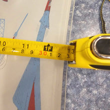 Load image into Gallery viewer, 1950s CEILING LIGHT SHADE Opaque White Glass Red Blue Airplanes Retro Space Age